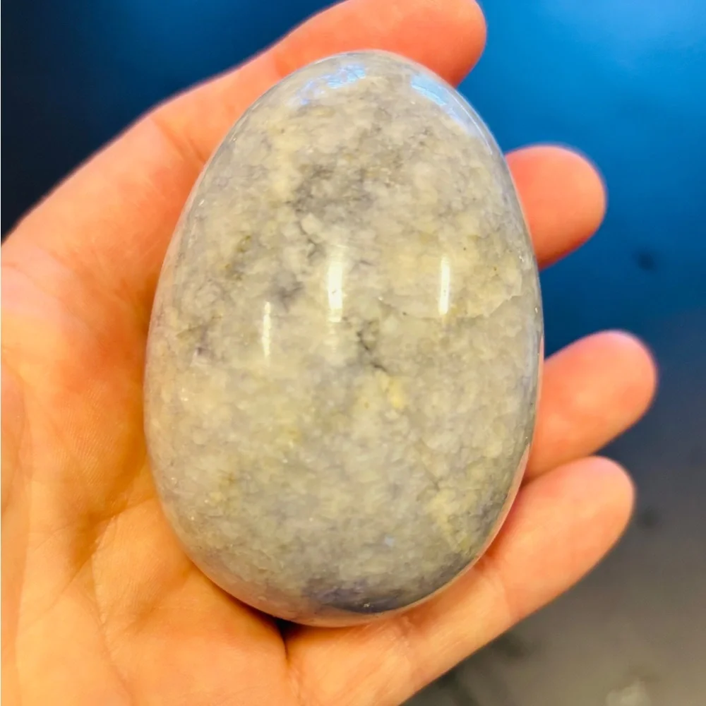 Vintage Italian alabaster stone eggs set of 7